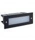 Integrated LED Outdoor Recessed Wall Light Textured Black, Frosted IP44