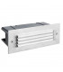 Integrated LED Outdoor Recessed Wall Light Marine Grade Brushed Stainless Steel, Frosted IP44