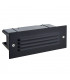 Integrated LED Outdoor Recessed Wall Light Textured Black, Frosted IP44