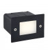 Integrated LED Outdoor Recessed Wall Light Textured Black, Frosted IP44