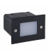 Integrated LED Outdoor Recessed Wall Light Textured Black, Frosted IP44