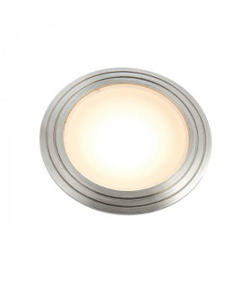 Integrated LED Outdoor Coastal Recessed Light Marine Grade Brushed Stainless Steel, Frosted IP67