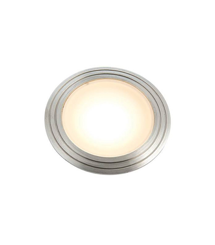 Integrated LED Outdoor Coastal Recessed Light Marine Grade Brushed Stainless Steel, Frosted IP67