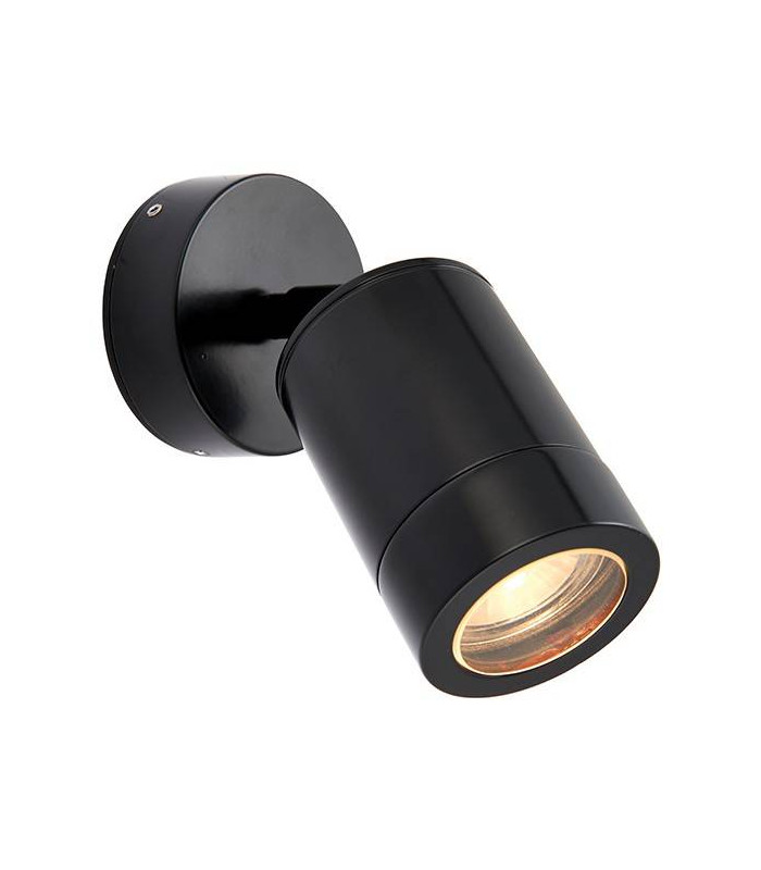 LED 1 Light Outdoor Spotlight Satin Black, Glass IP65