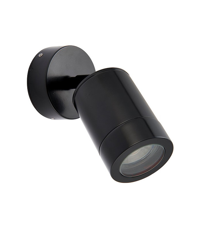 LED 1 Light Outdoor Spotlight Satin Black, Glass IP65