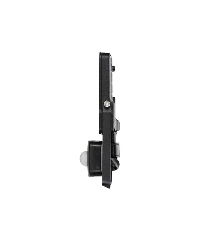 Integrated LED PIR Outdoor Wall Flood Light Matt Black, Glass IP44