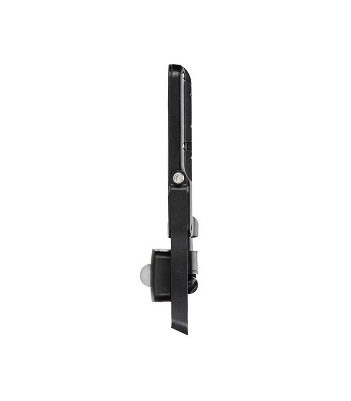 Integrated LED PIR Outdoor Wall Flood Light Matt Black, Glass IP44