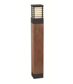 Outdoor Large Wooden Bollard, E27