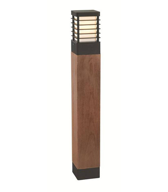 Outdoor Large Wooden Bollard, E27