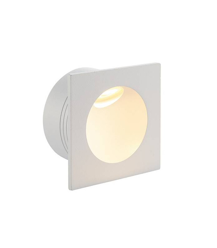 Integrated LED 1 Light Outdoor Recessed Light Textured Matt White, Glass IP65