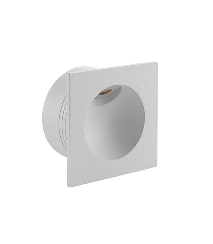 Integrated LED 1 Light Outdoor Recessed Light Textured Matt White, Glass IP65
