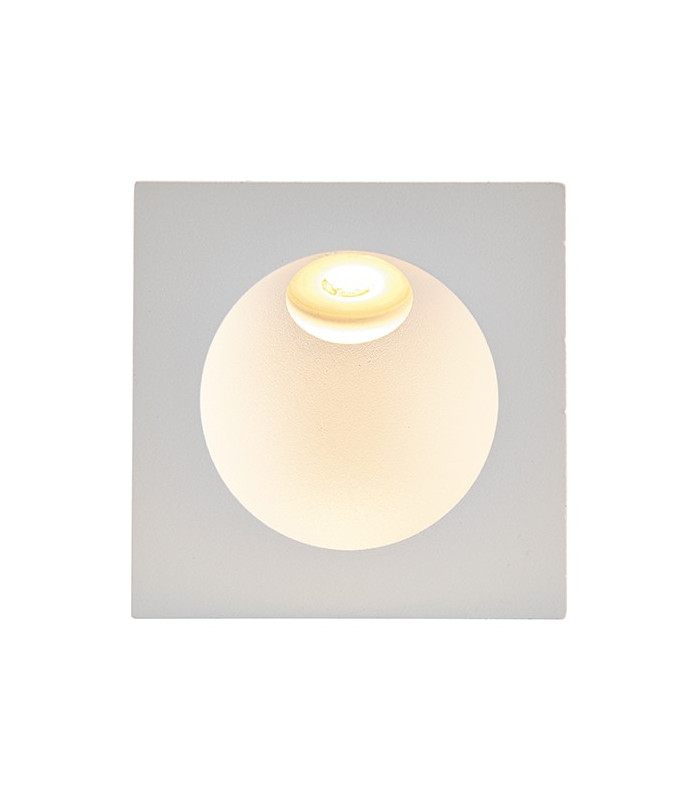 Integrated LED 1 Light Outdoor Recessed Light Textured Matt White, Glass IP65