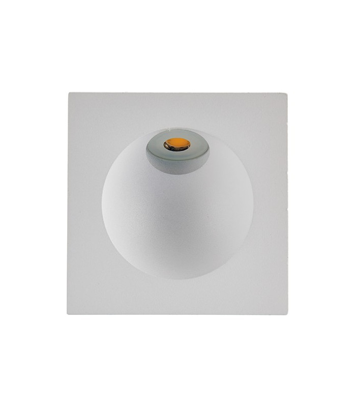 Integrated LED 1 Light Outdoor Recessed Light Textured Matt White, Glass IP65