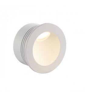 Integrated LED 1 Light Outdoor Recessed Light Textured Matt White, Glass IP65