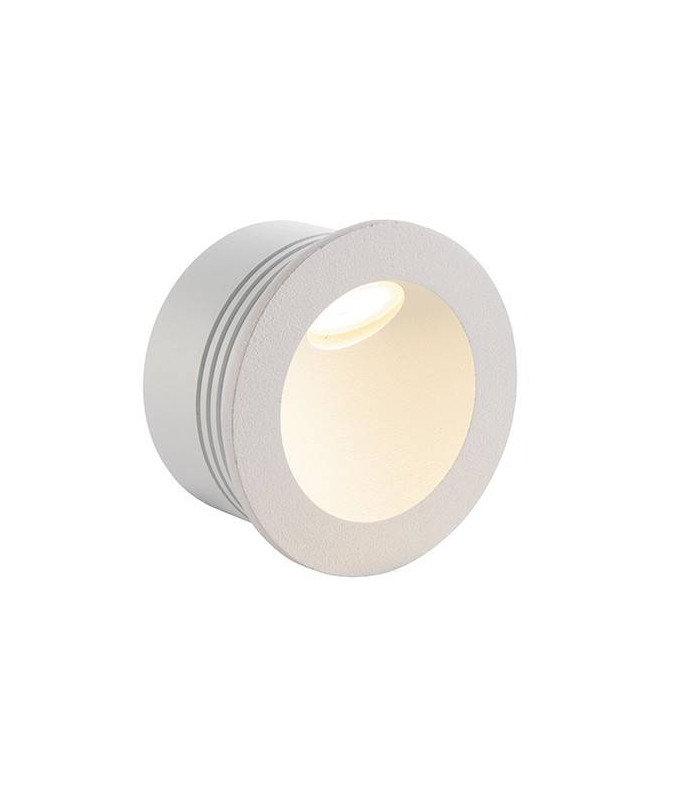 Integrated LED 1 Light Outdoor Recessed Light Textured Matt White, Glass IP65