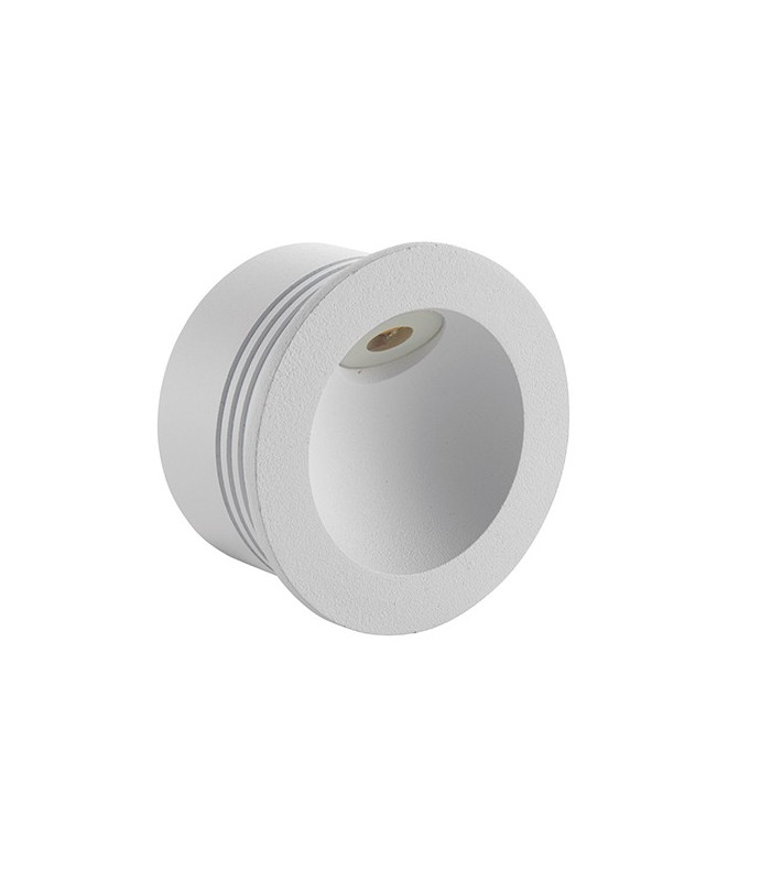 Integrated LED 1 Light Outdoor Recessed Light Textured Matt White, Glass IP65