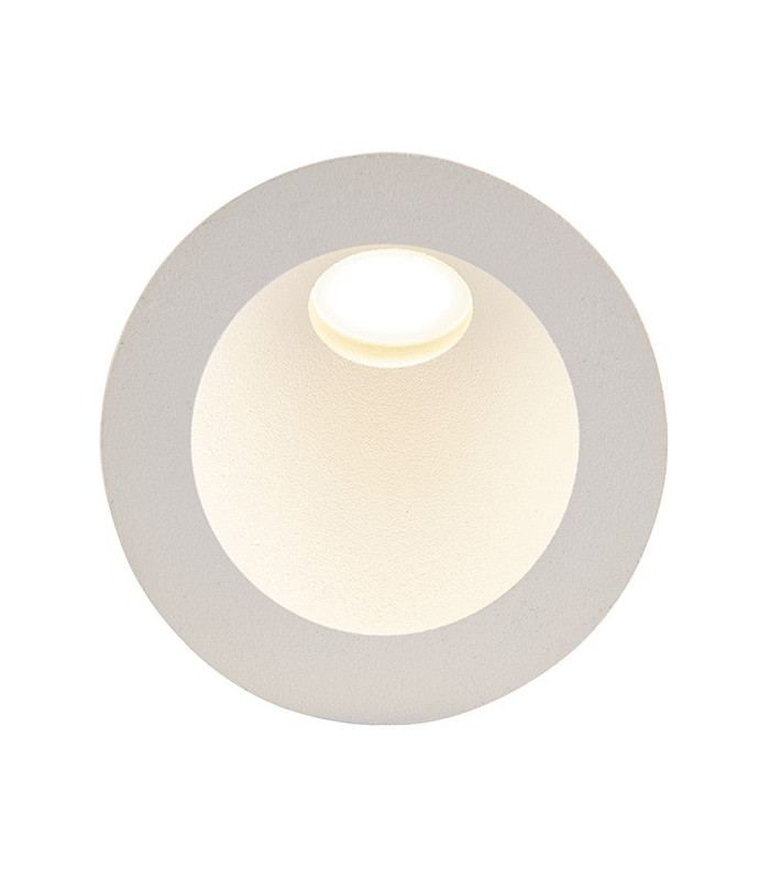 Integrated LED 1 Light Outdoor Recessed Light Textured Matt White, Glass IP65