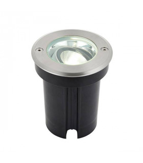 Integrated LED 1 Light Outdoor Recessed Light Brushed Stainless Steel, Glass IP67
