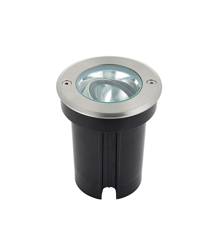 Integrated LED 1 Light Outdoor Recessed Light Brushed Stainless Steel, Glass IP67