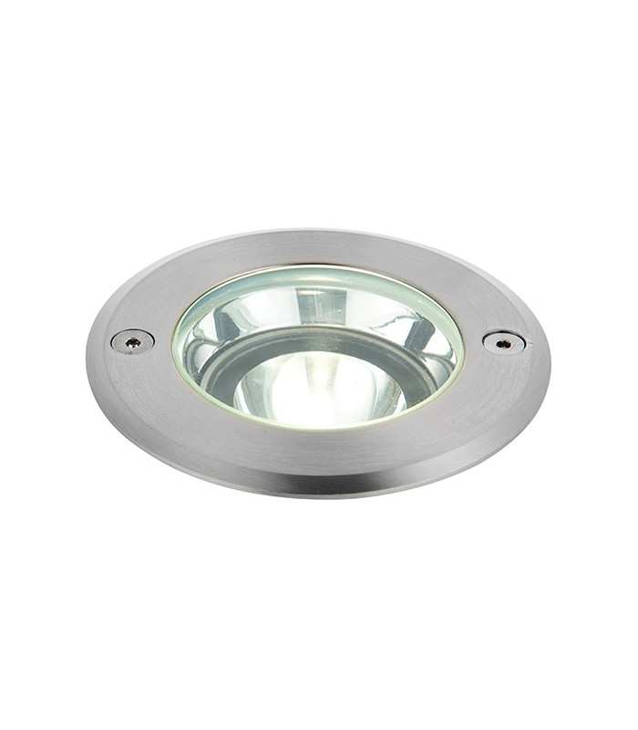Integrated LED 1 Light Outdoor Recessed Light Brushed Stainless Steel, Glass IP67
