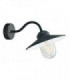1 Light Outdoor Fisherman Dome Wall Lantern Light Black IP55, E27
