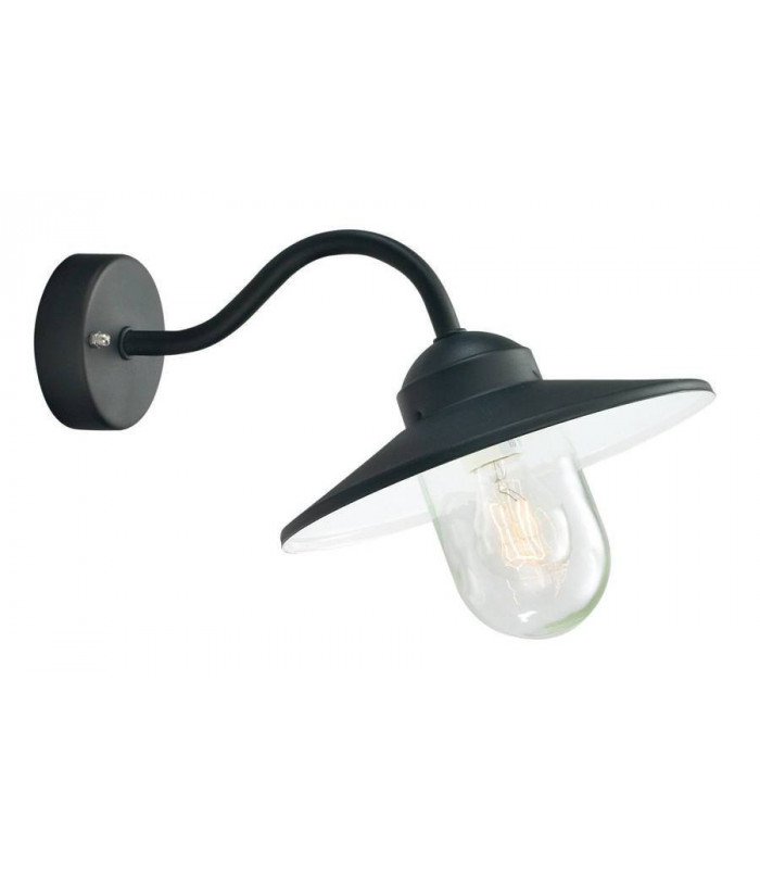 1 Light Outdoor Fisherman Dome Wall Lantern Light Black IP55, E27
