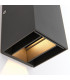 Integrated LED 2 Light Outdoor Up Down Wall Light Matt Black, Glass IP44