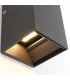 Integrated LED 2 Light Outdoor Up Down Wall Light Matt Black, Glass IP44