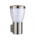 Integrated LED 1 Light Outdoor Wall Light Brushed Stainless Steel, Clear IP44