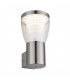 Integrated LED 1 Light Outdoor Wall Light Brushed Stainless Steel, Clear IP44
