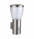 Integrated LED PIR 1 Light Outdoor Wall Light Brushed Stainless Steel, Clear IP44