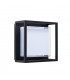 Integrated LED 1 Light Outdoor Wall Lantern Textured Black, Clear IP44