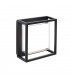Integrated LED 1 Light Outdoor Wall Lantern Textured Black, Clear IP44