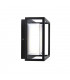 Integrated LED 1 Light Outdoor Wall Lantern Textured Black, Clear IP44