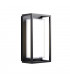Integrated LED 1 Light Outdoor Wall Lantern Textured Black, Clear IP44