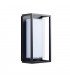Integrated LED 1 Light Outdoor Wall Lantern Textured Black, Clear IP44