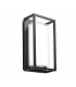 Integrated LED 1 Light Outdoor Wall Lantern Textured Black, Clear IP44
