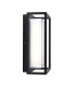 Integrated LED 1 Light Outdoor Wall Lantern Textured Black, Clear IP44
