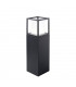Integrated LED 1 Light Outdoor Bollard Textured Black, Clear IP44