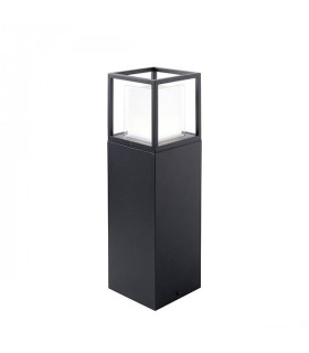 Integrated LED 1 Light Outdoor Bollard Textured Black, Clear IP44