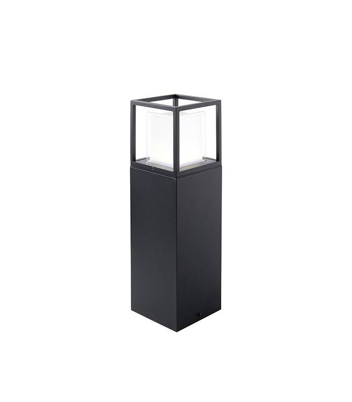 Integrated LED 1 Light Outdoor Bollard Textured Black, Clear IP44