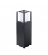 Integrated LED 1 Light Outdoor Bollard Textured Black, Clear IP44