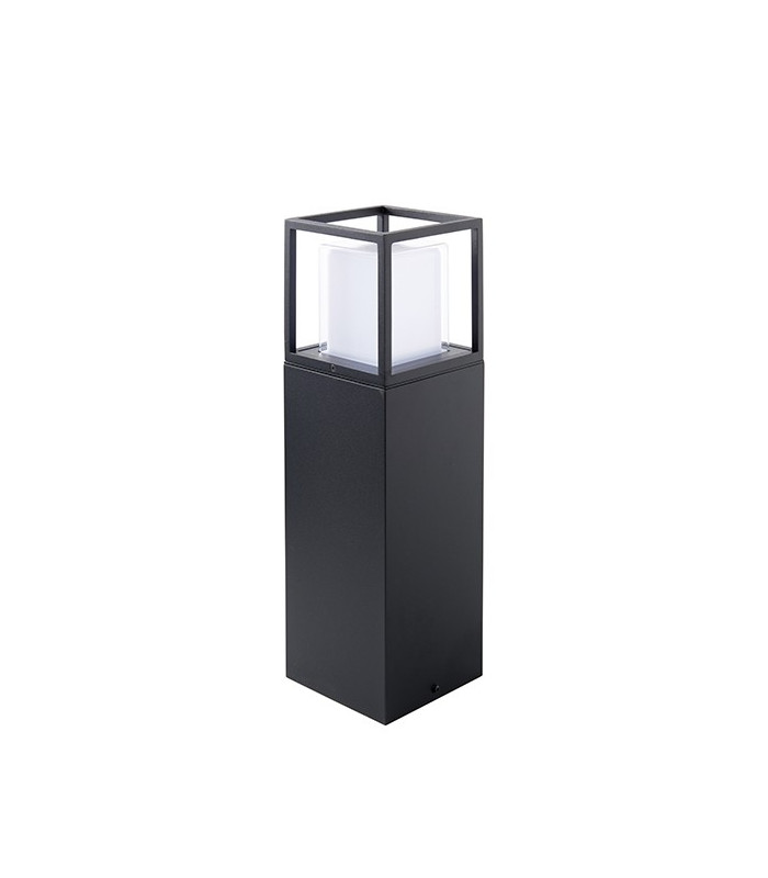 Integrated LED 1 Light Outdoor Bollard Textured Black, Clear IP44