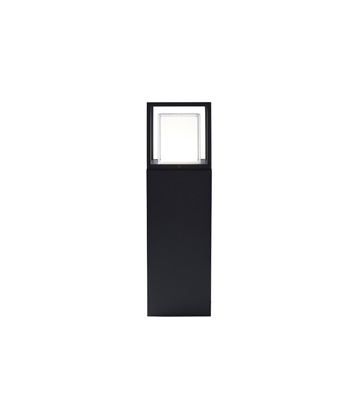 Integrated LED 1 Light Outdoor Bollard Textured Black, Clear IP44