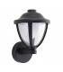 Integrated LED 1 Light Outdoor Wall Lantern Textured Black, Clear IP44