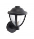 Integrated LED 1 Light Outdoor Wall Lantern Textured Black, Clear IP44