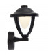 Integrated LED 1 Light Outdoor Wall Lantern Textured Black, Clear IP44