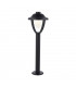 Integrated LED 1 Light Outdoor Bollard Post Textured Black, Clear IP44