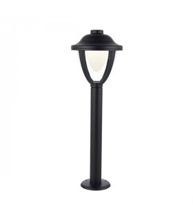 Integrated LED 1 Light Outdoor Bollard Post Textured Black, Clear IP44