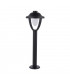 Integrated LED 1 Light Outdoor Bollard Post Textured Black, Clear IP44